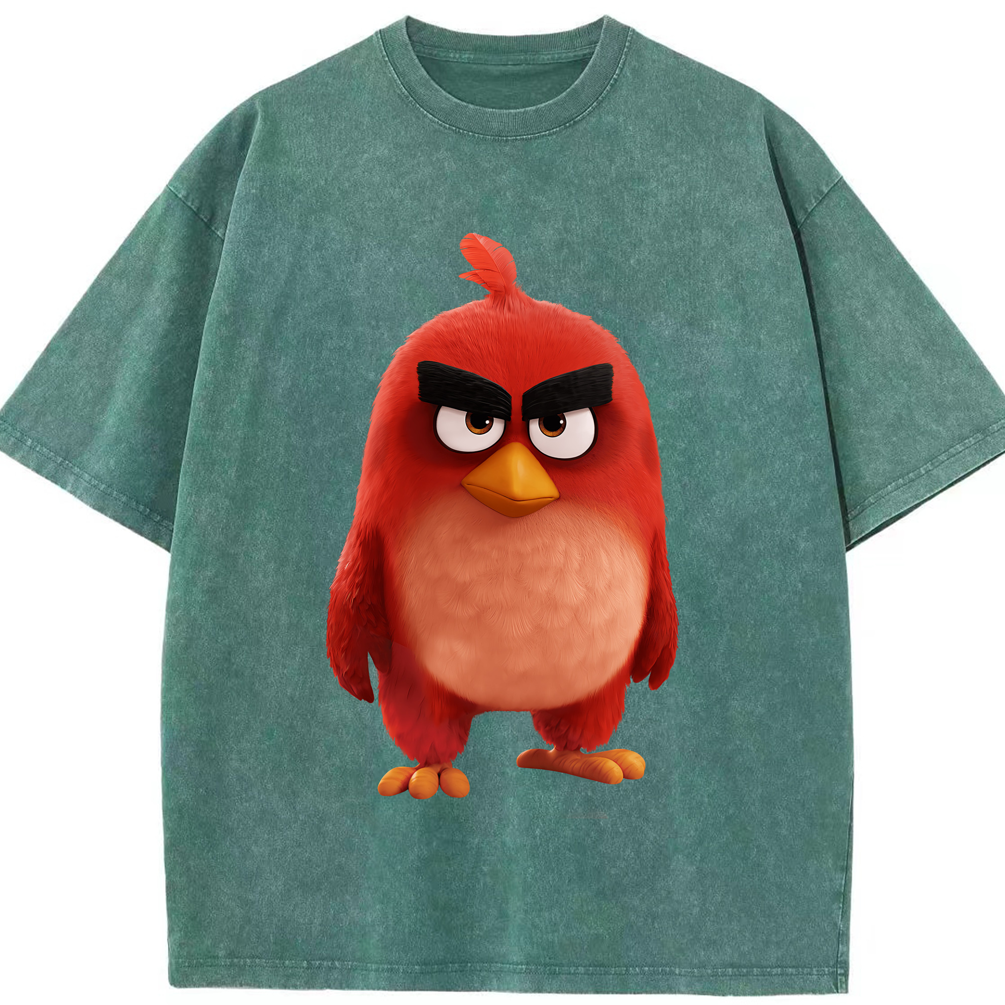 （画像用） Angry Birds アングリーバード 綿100% ヴィンテージ風 半袖Tシャツ（フロントプリント）